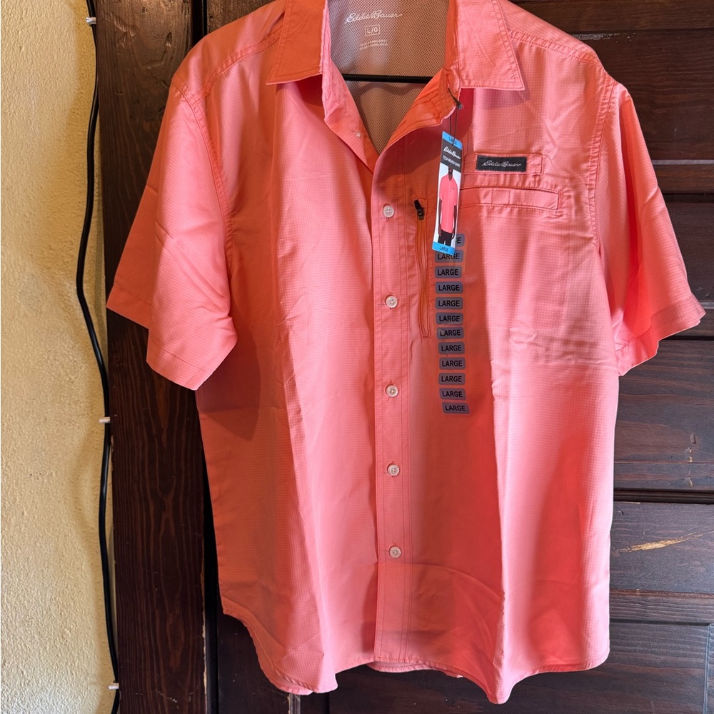 Eddie Bauer Coral Casual Button Down Shirt